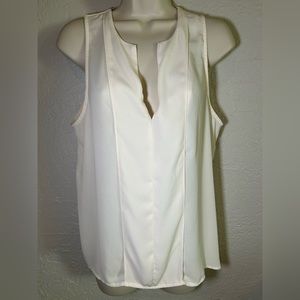 Anthropologie Mauve off white sleeveless women’s top size 6